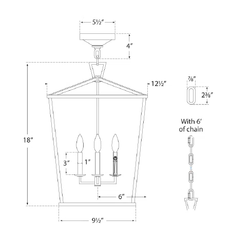 Darlana Aged Iron Open-Cage 4-Light Chandelier