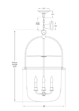 Lorford Aged Iron and Mercury Glass 4-Light Chandelier