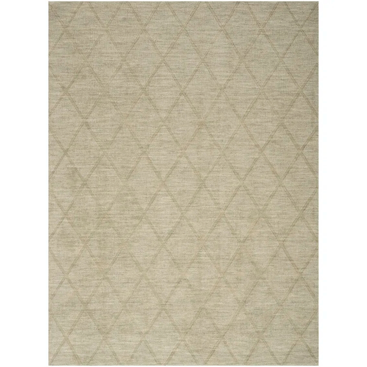 Nourison Wool Haven Sage Modern Wool Indoor Rug