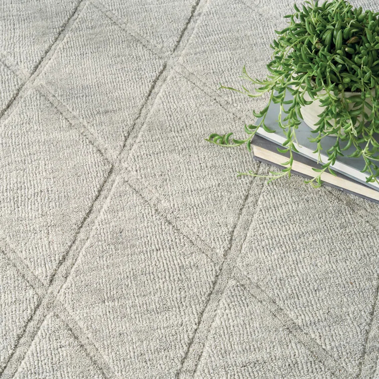 Nourison Wool Haven Grey Modern Wool Indoor Rug