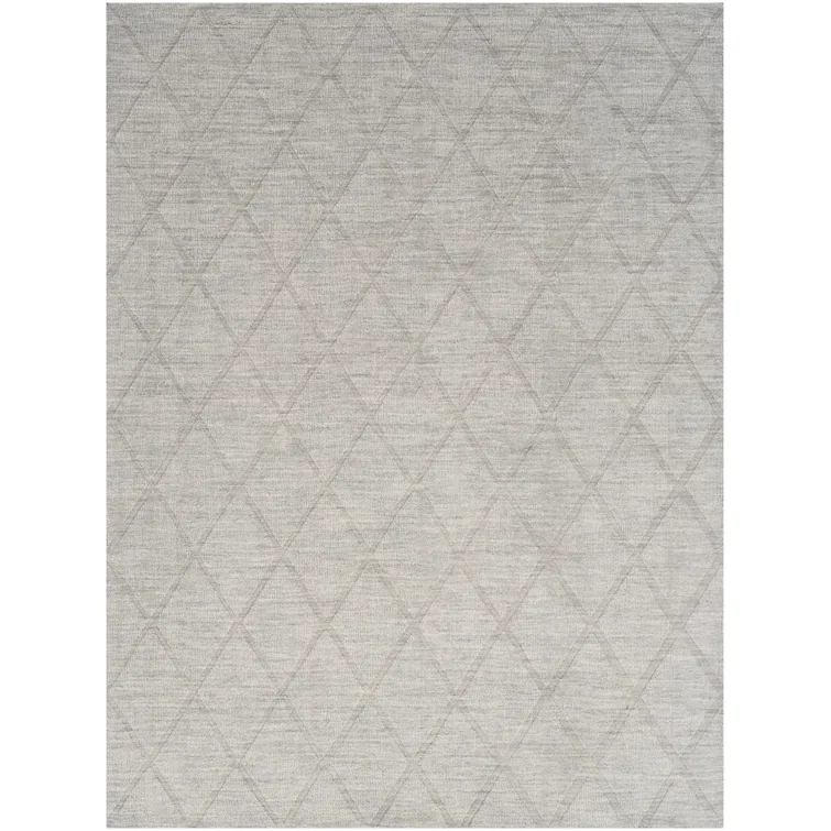 Nourison Wool Haven Grey Modern Wool Indoor Rug
