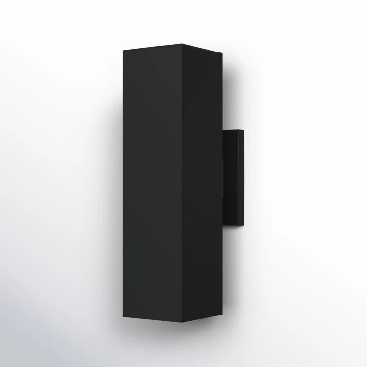 Black Aluminum and Tempered Glass 18.5" Outdoor Wall Lantern Sconce