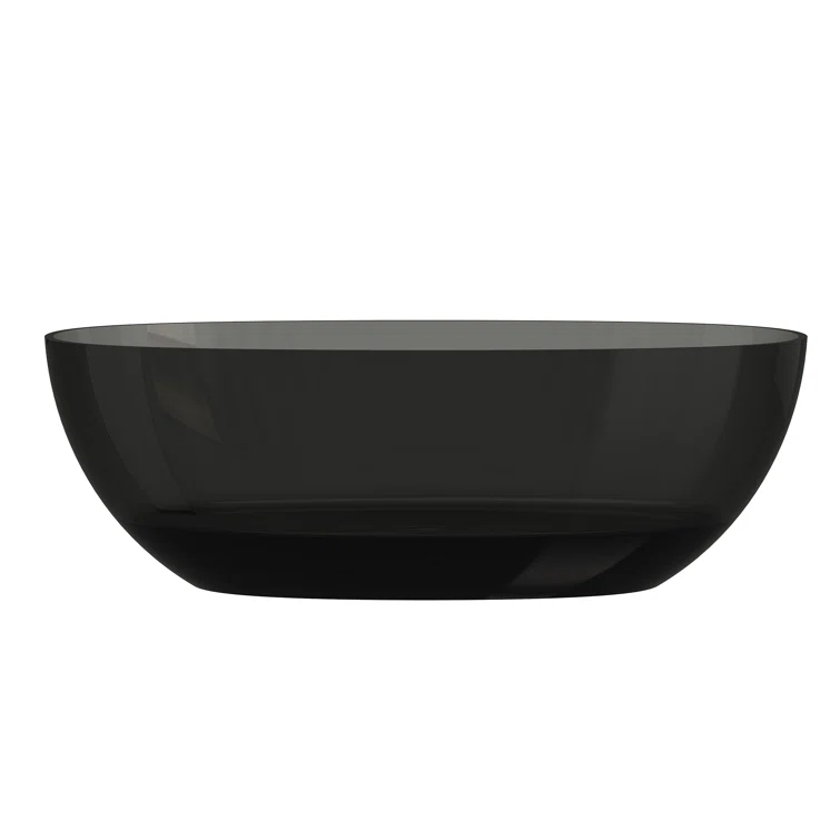 67'' x 30'' Runway Semi Transparent Resin Freestanding Soaking Bathtub