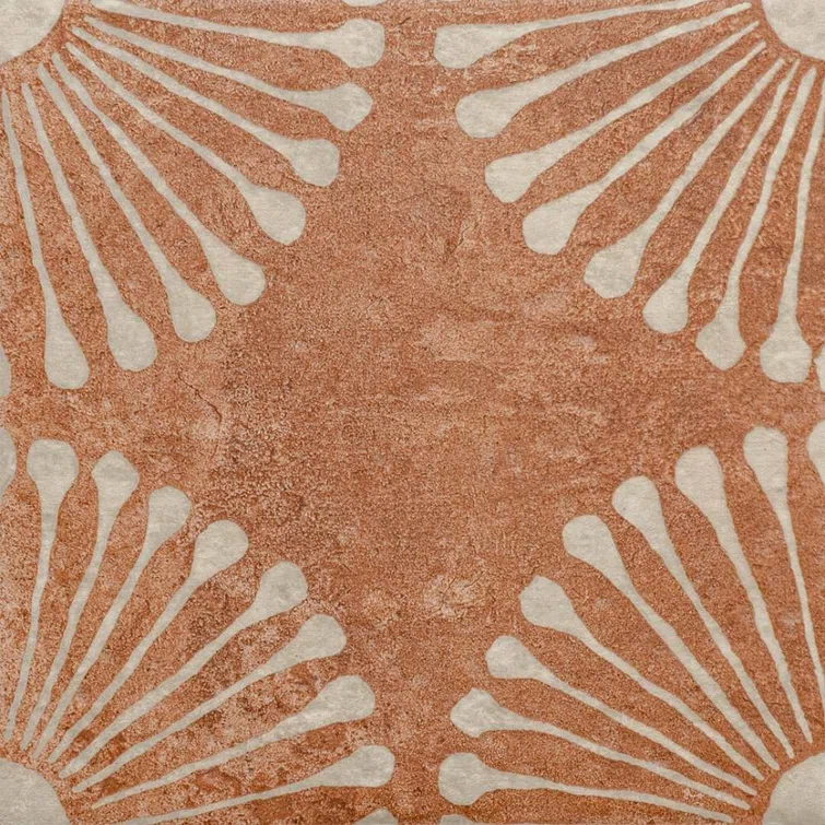 The Tile Life Amanecer 8" x 8" Satin Porcelain Patterned Floor & Wall Tile
