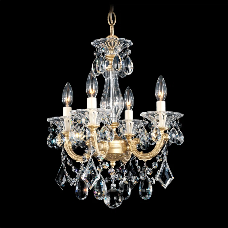 La Scala 4 - Light Glass Dimmable Classic / Traditional Chandelier
