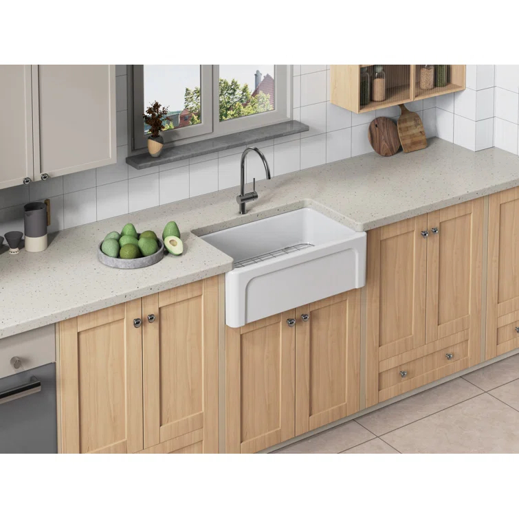 Kingston Brass Kaolin 30-Inch Fireclay Farmhouse Kitchen Sink