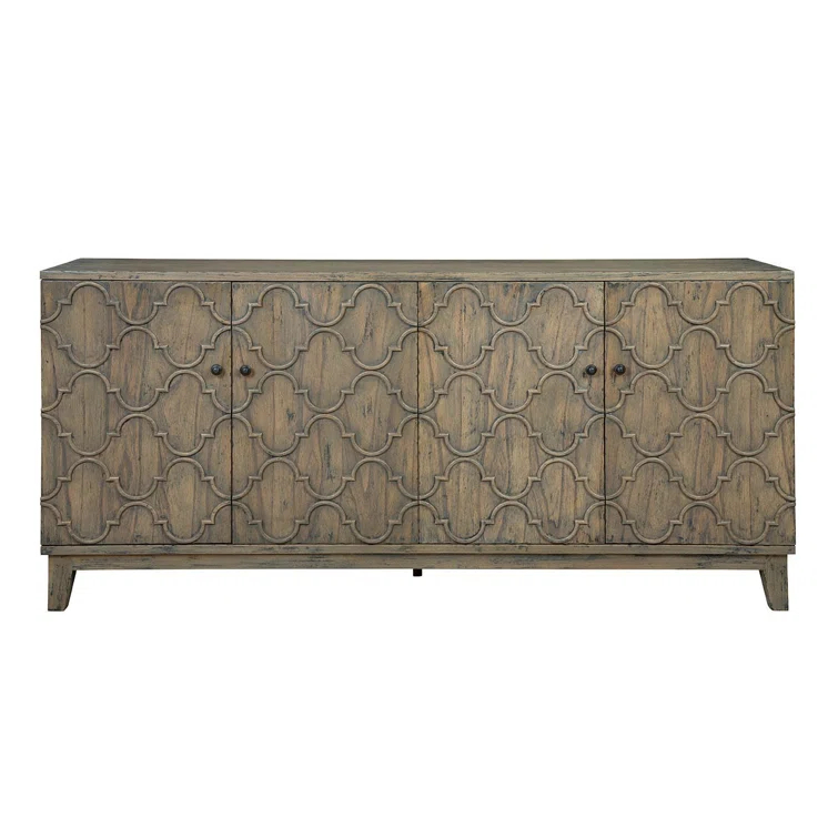 Pearl 74" Distressed Brownish-Grey Oak Sideboard