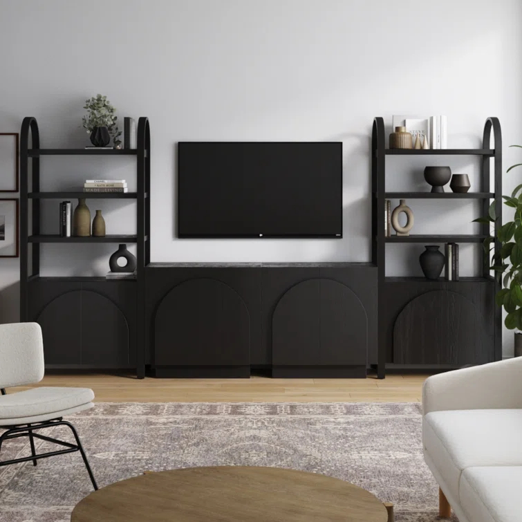 Sideboard And Bookcase Set Entertainment Center