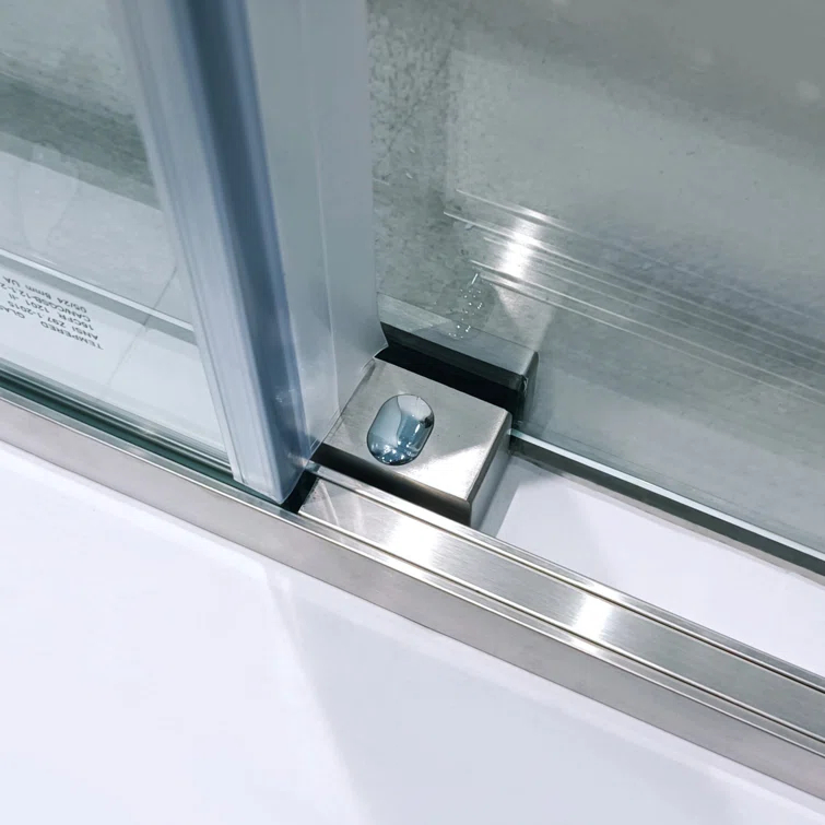 56"-60 ‘W x 75’ Aluminum Framed Single Slide Design Shower Door