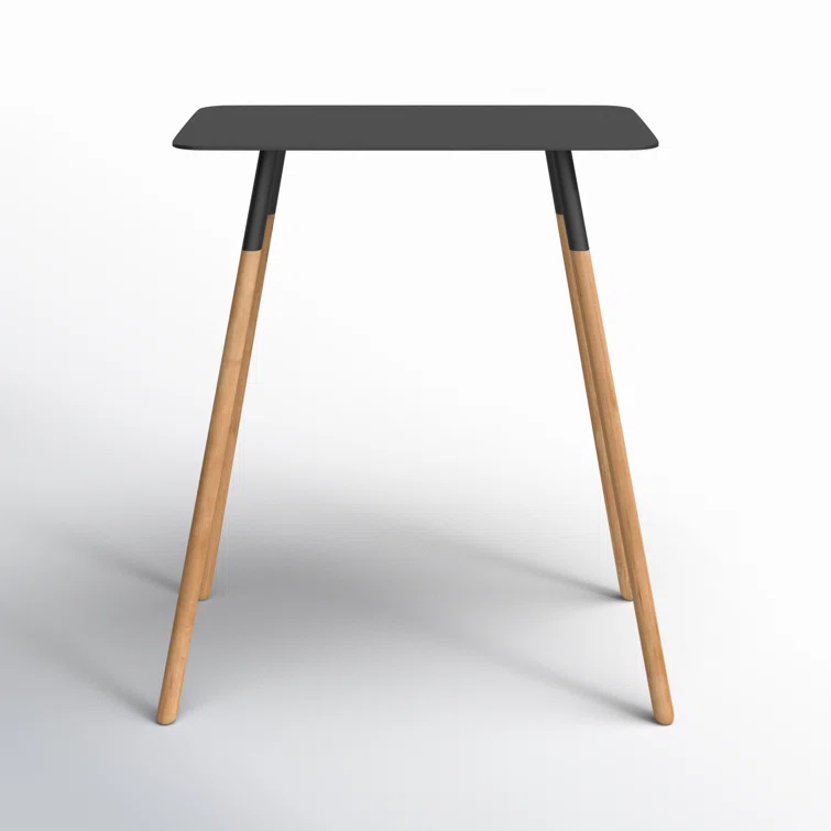 Yamazaki Home Modern Rectangular Side Table For Living Room Or Small Bedside Steel + Wood End Table