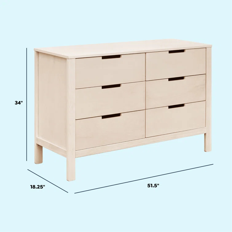 Colby 6 Drawer 51.25" W Double Dresser