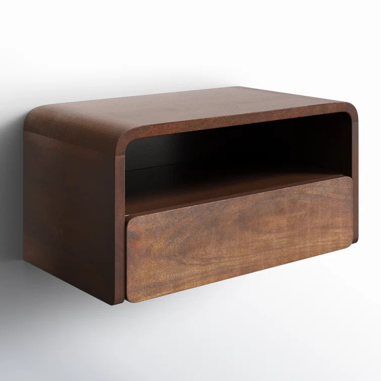 Langley 9'' Tall Solid Wood Floating Shelf