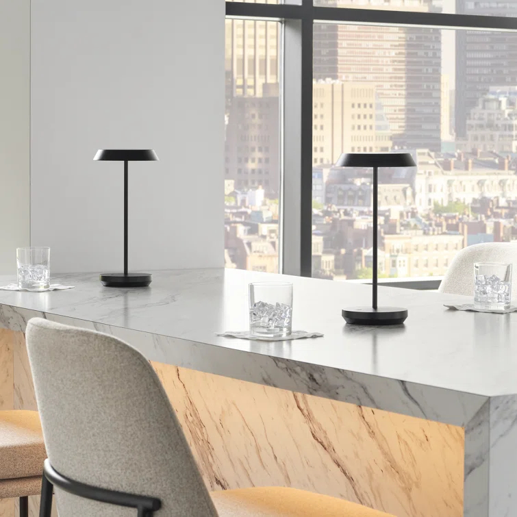Matte White Cordless Touch LED Outdoor Table Lamp