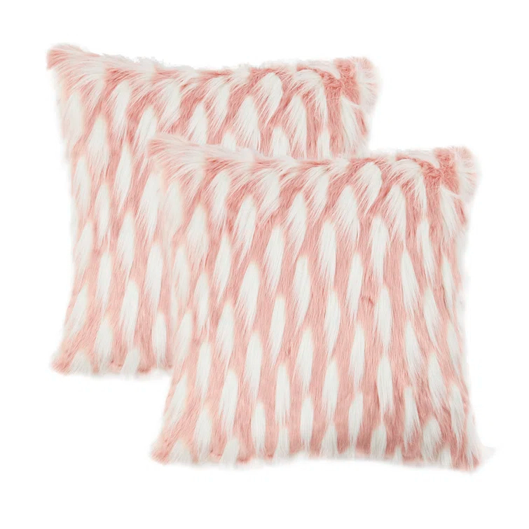 Feathery 20" Throw Pillow Cover (Set of 2)