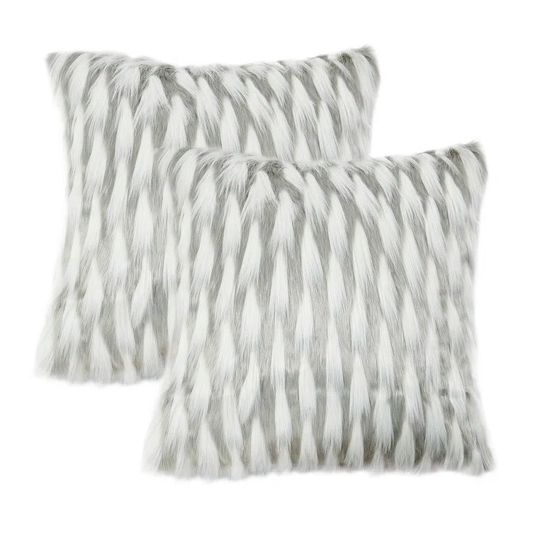Feathery 20" Throw Pillow Cover (Set of 2)