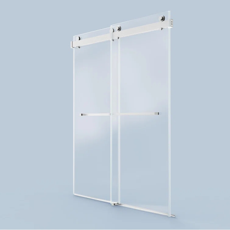 LILI 56-60"W x 76"H Dual Sliding Shower Door, Modern Style AADSH5676LL
