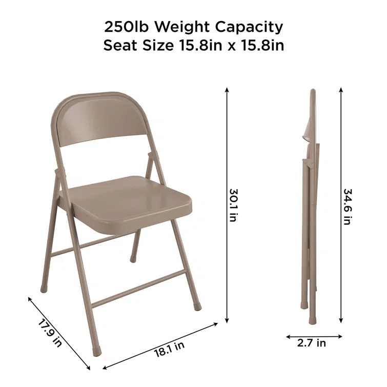 COSCO SmartFold All-Steel Folding Chair