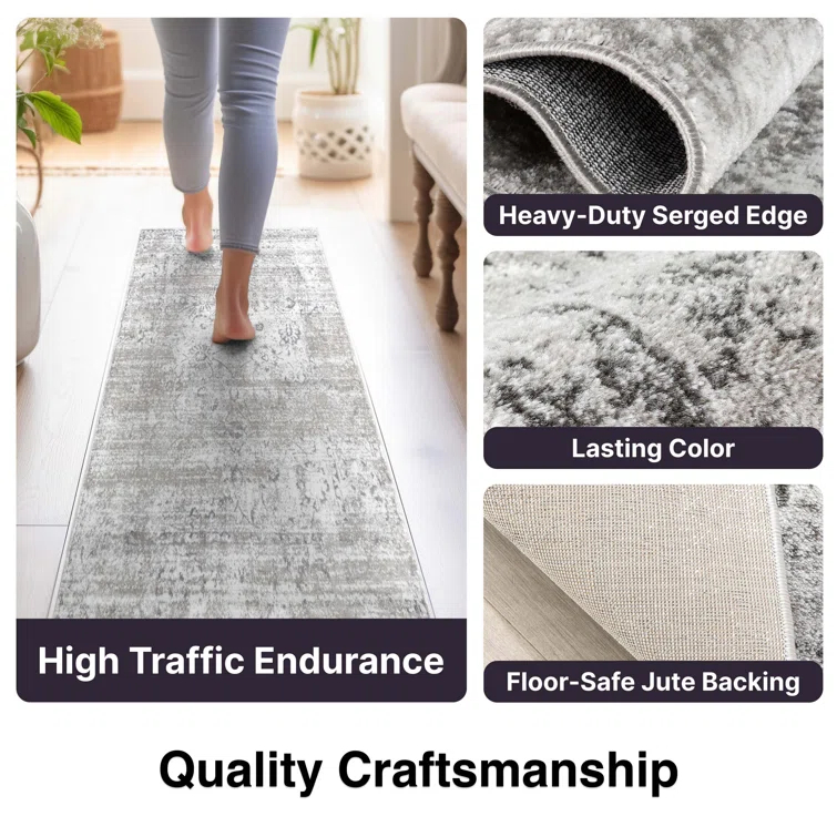 Vintage Oriental Ivory Area Rug