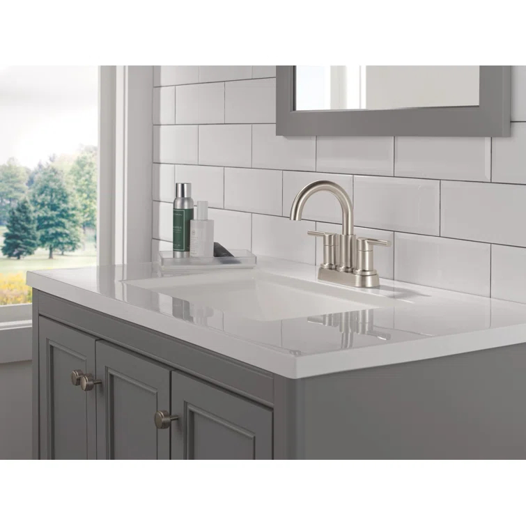 Nicoli Centerset Bathroom Faucet, 2-Handle Bathroom Sink Faucet