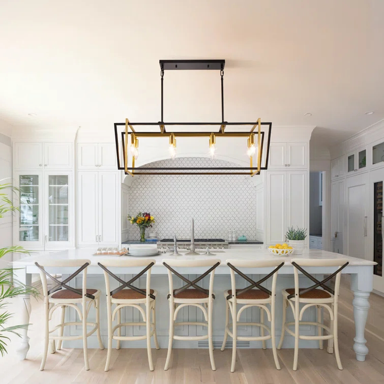 8 - Light Kitchen Island Linear Pendant