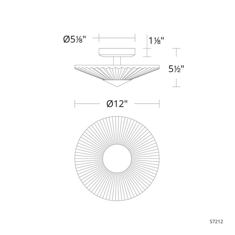 Origami Crystal LED Semi Flush Mount