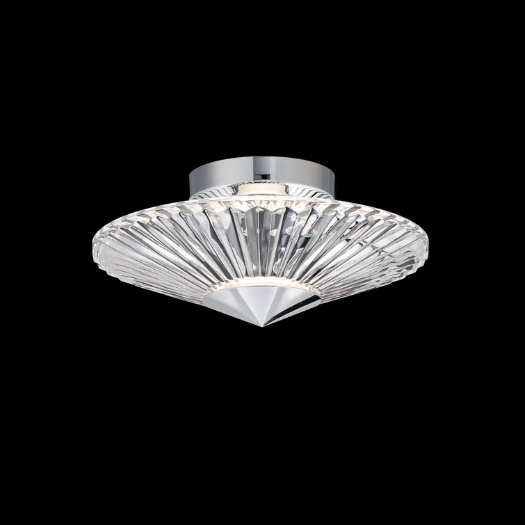 Origami Crystal LED Semi Flush Mount