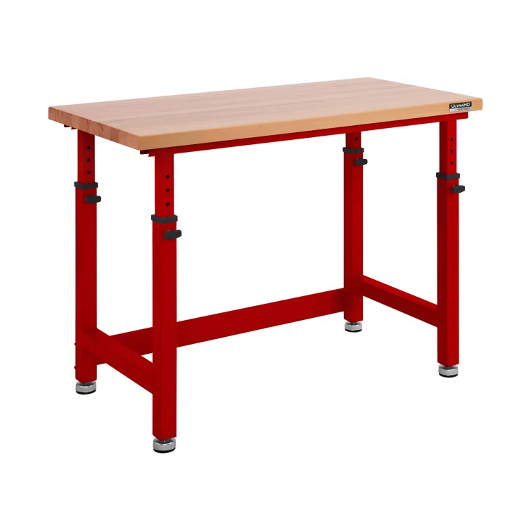 Seville Classics UltraHD Adjustable Height Workbench, 48" W x 24" D x 28.5" - 42" H
