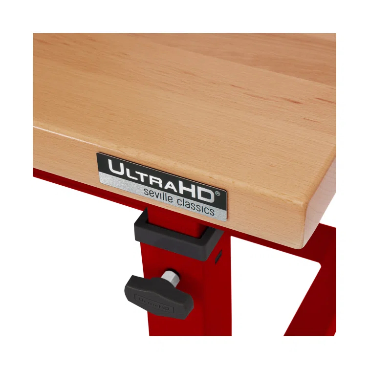 Seville Classics UltraHD Adjustable Height Workbench, 48" W x 24" D x 28.5" - 42" H