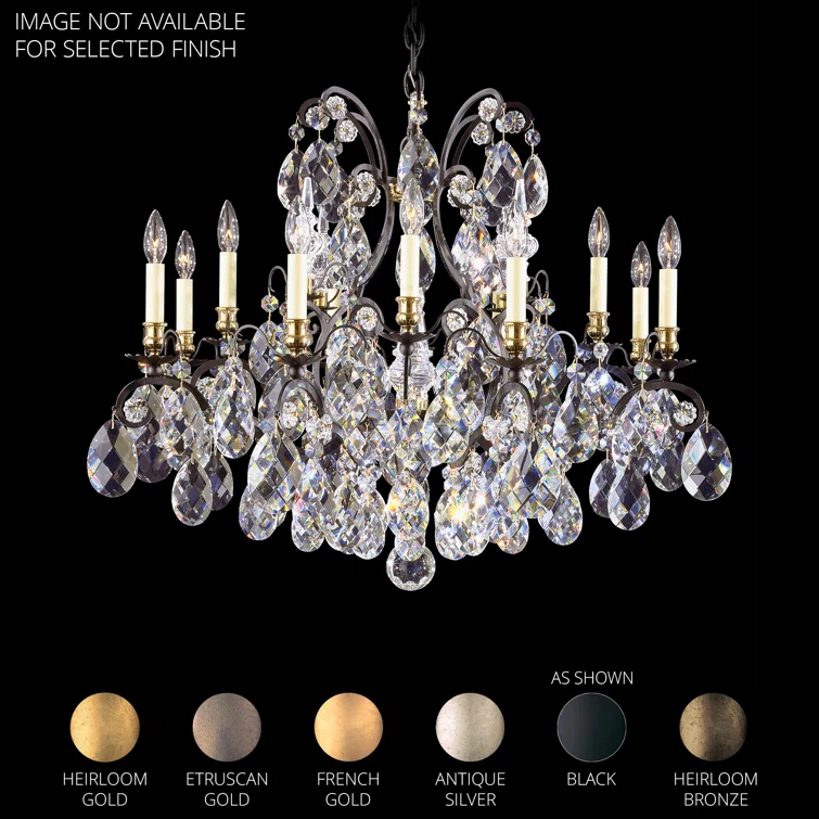 Renaissance 12 - Light Glass Classic / Traditional Chandelier