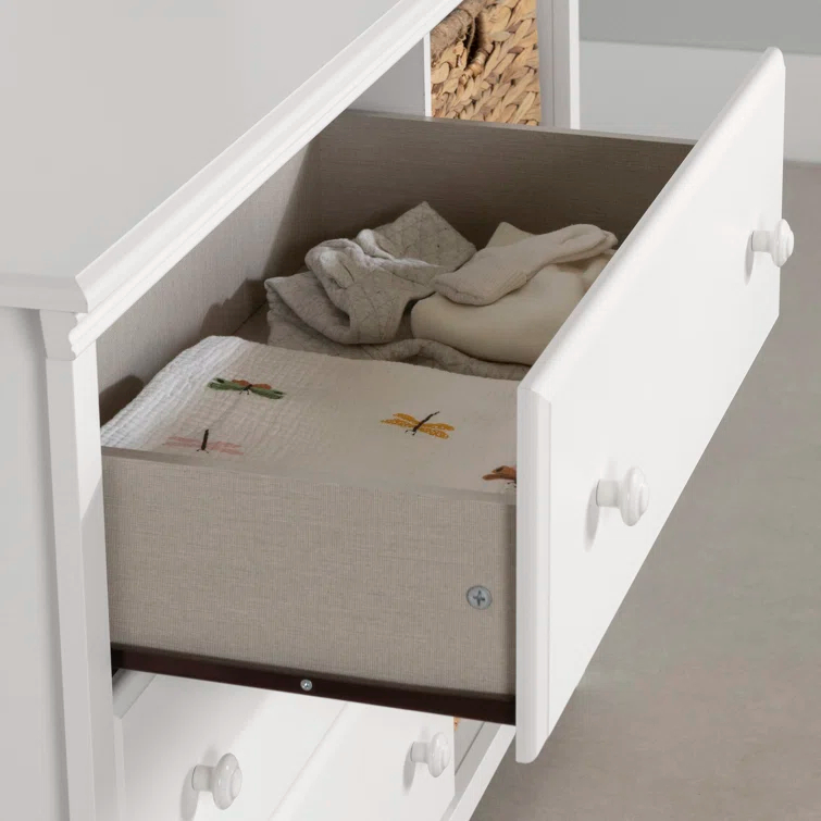 Cotton Candy 3-Drawer Dresser with Storage Baskets