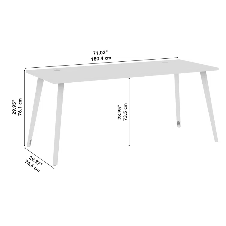 Bush Business Furniture Vista Computer Desk With Splayed Metal Legs