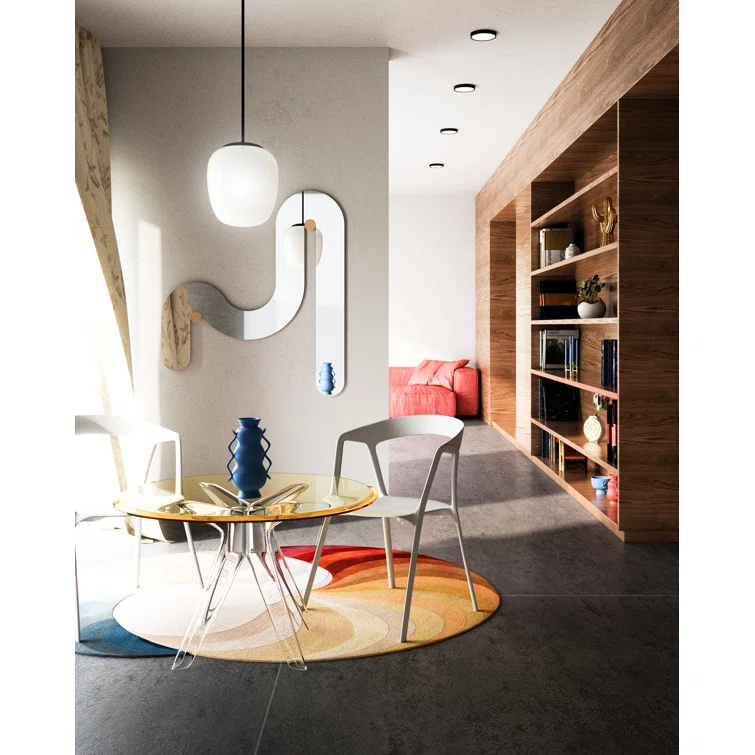 Holden Single Light Glass Steel Pendant