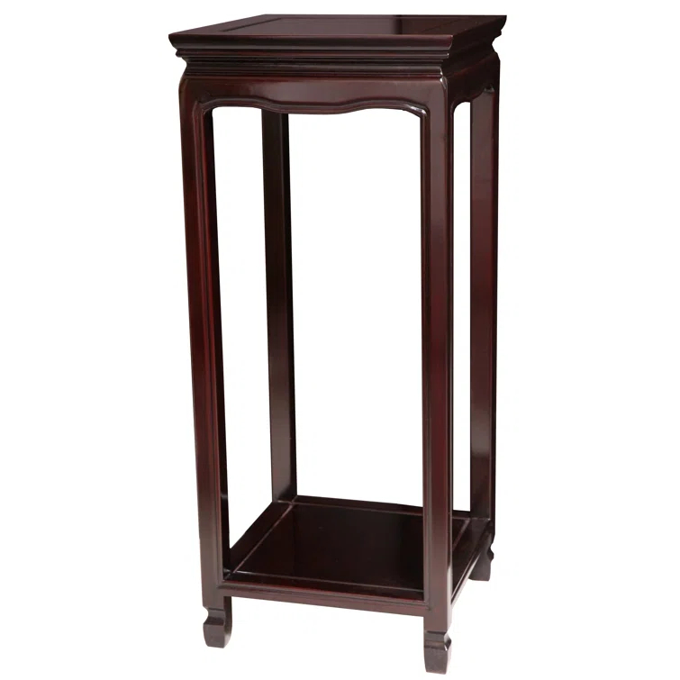 Oriental Furniture 28" Rosewood Oriental Square Stand, base