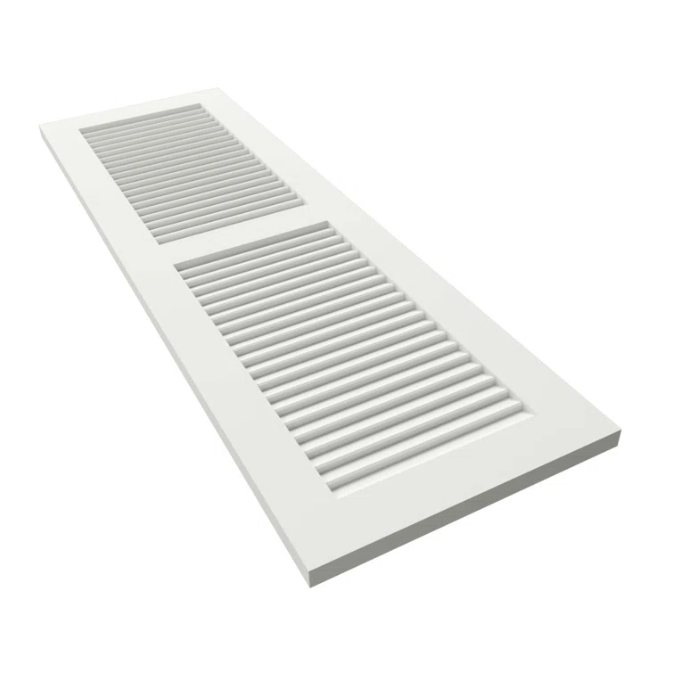True Fit PVC Two Equal Louver Shutters