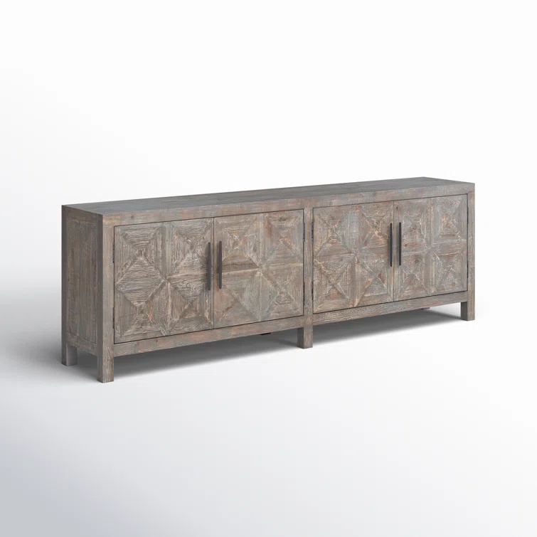 103.5'' Timeworn Gray Reclaimed Pine Wood Sideboard