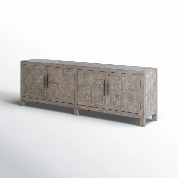 103.5'' Timeworn Gray Reclaimed Pine Wood Sideboard