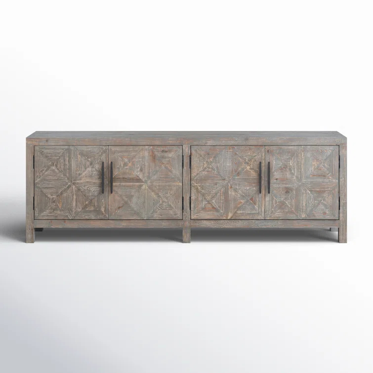 103.5'' Timeworn Gray Reclaimed Pine Wood Sideboard