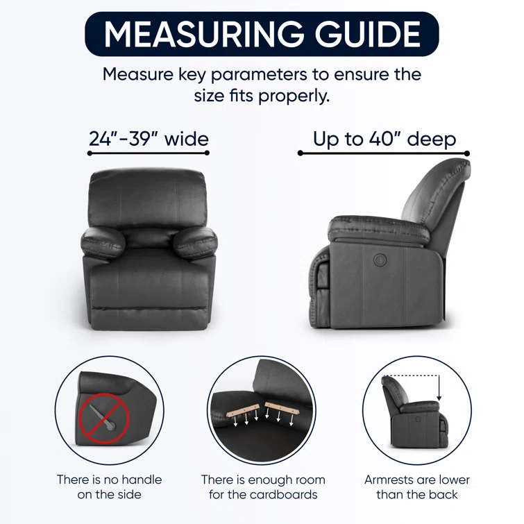 Stretchy Slipcover for Recliner Armchair - Italian Style & Premium Quality - Mille Righe Collection