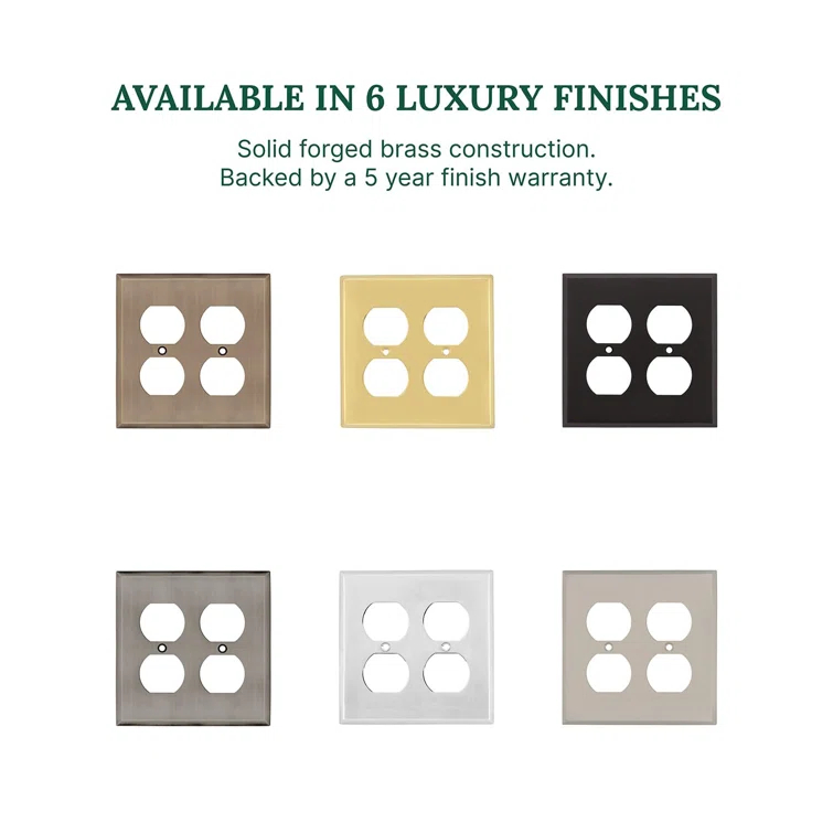 New York 2-Gang Duplex Outlet Wall Plate