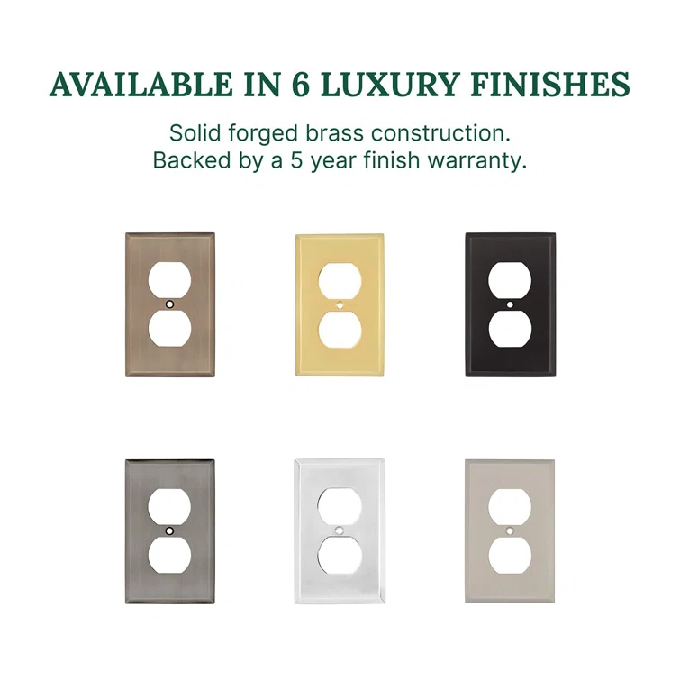 New York 1-Gang Duplex Outlet Wall Plate