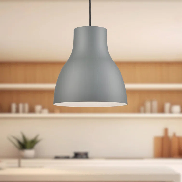 Gray Aluminum 16" Modern Pendant Light