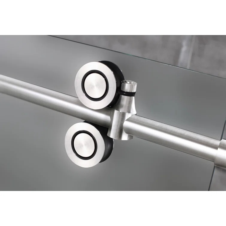 Langham 75" H Hinged Frameless Shower Door