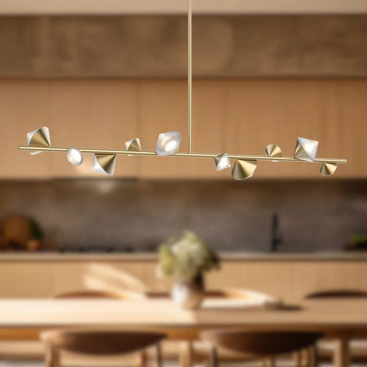 Geode 1 - Light Brushed Gold LED Cluster Pendant