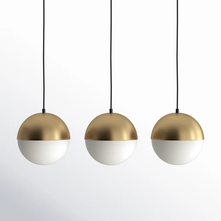 Hastings 3 Light Glass Dimmable Pendant