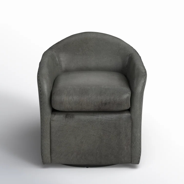 Sinbad Genuine Leather Swivel Club Chair