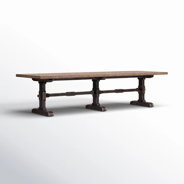 Rustic Black and Brown Rectangular Wood Cocktail Table