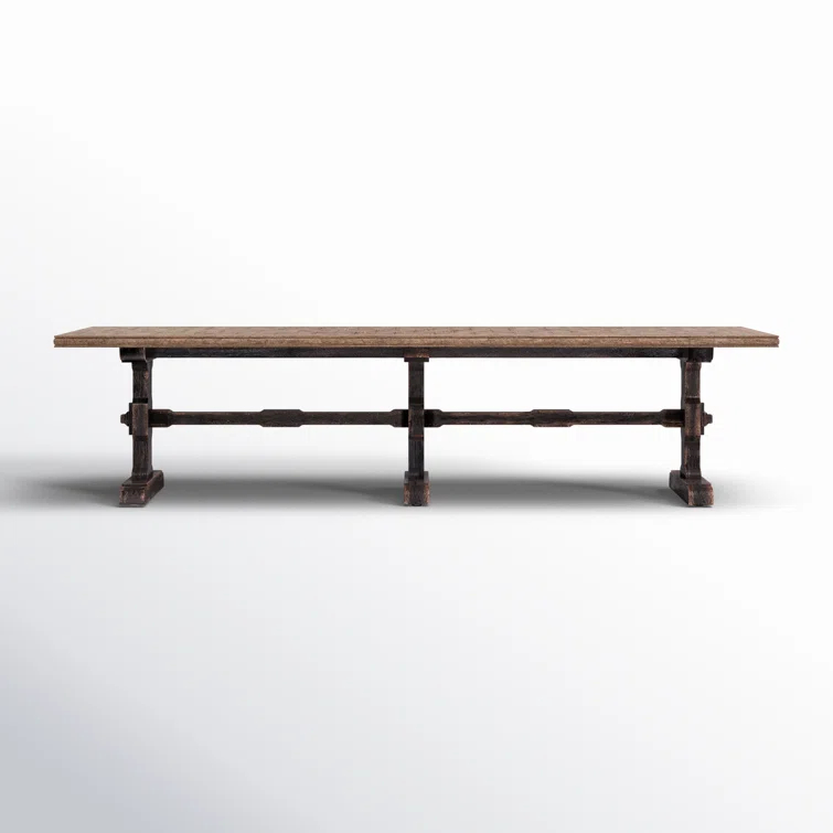Rustic Black and Brown Rectangular Wood Cocktail Table