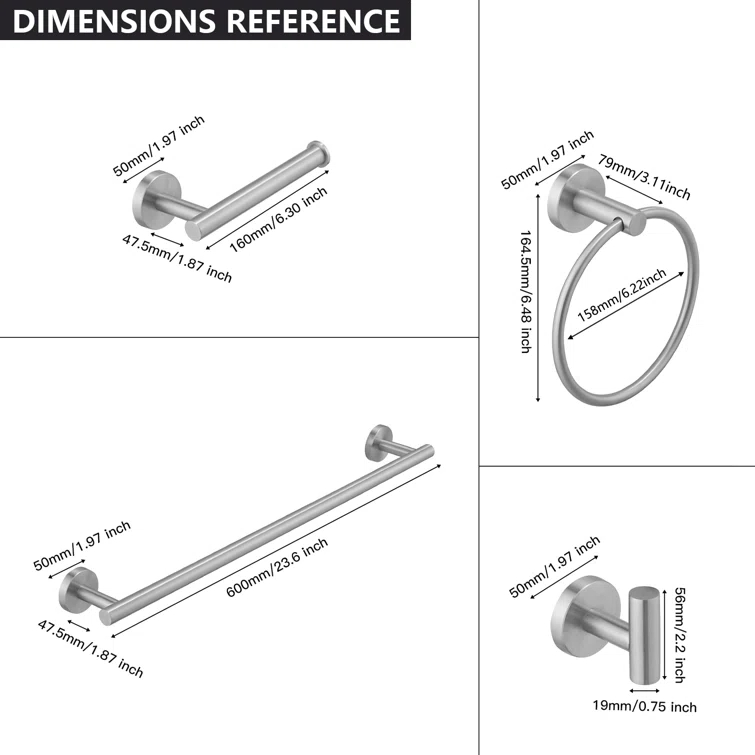 5 - Piece Bathroom Hardware Set