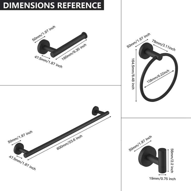 5 - Piece Bathroom Hardware Set