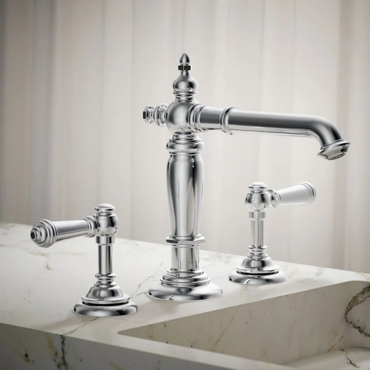 Artifacts® Widespread Bathroom Faucet with Drain Assembly